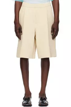 Бежевые шорты из хлопкового неопрена Dries Van Noten