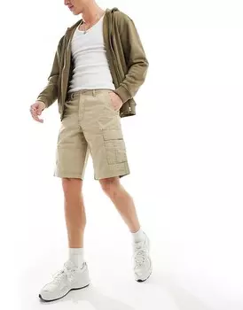 Бежевые шорты карго Jack & Jones