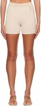 Бежевые шорты Le Raphia Le Short Pralu Jacquemus