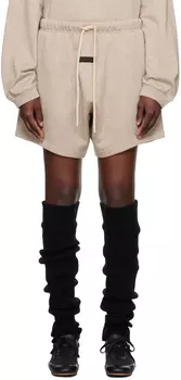 Бежевые шорты на кулиске Fear of God ESSENTIALS