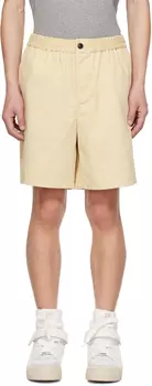 Бежевые шорты на резинке AMI Alexandre Mattiussi