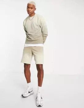 Бежевые шорты Nike из френча с эффектом омбре