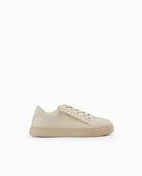 Бежевые спортивные туфли для девочки на резинке Zippy, бежевый