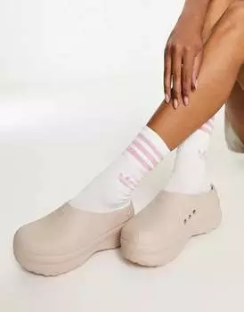 Бежевые туфли без каблуков adidas Originals Stan