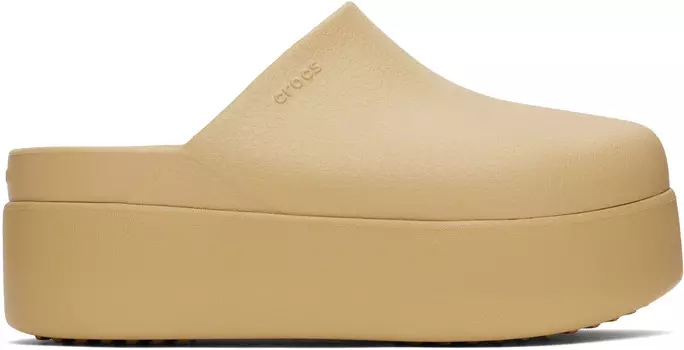 Бежевые туфли Dylan Platform Clogs Crocs