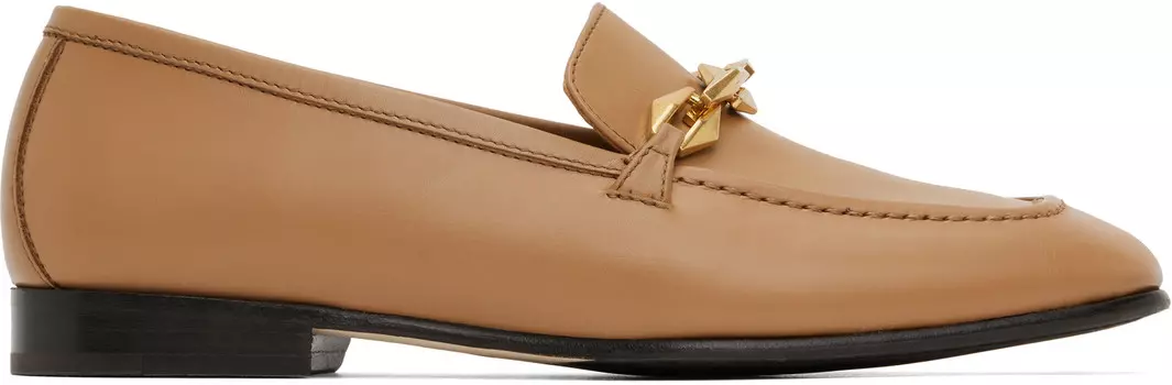 Бежевые туфли-лоферы Diamond Tilda Jimmy Choo