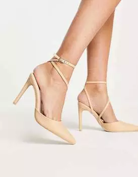 Бежевые туфли на асимметричном каблуке RAID Aasta
