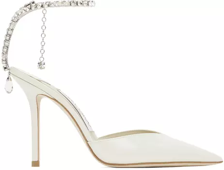 Бежевые туфли на каблуке Saeda 100 Jimmy Choo