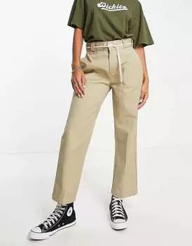 Бежевые укороченные брюки Dickies Phoenix