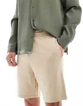 Бежевые узкие шорты ASOS DESIGN