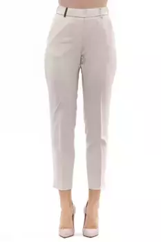 Бежевые вискозные женские брюки Peserico, бежевый