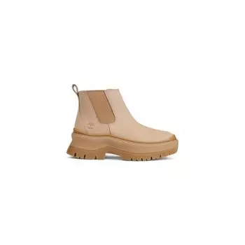 Бежевые замшевые ботинки Timberland