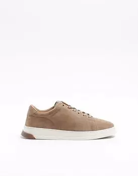 Бежевые замшевые кроссовки River Island