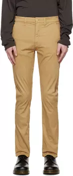 Бежевые зауженные брюки Adam Nudie Jeans