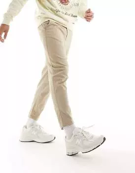 Бежевые зауженные брюки чиносы Jack & Jones Karl