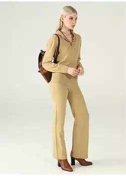 Бежевые женские брюки Fabrika