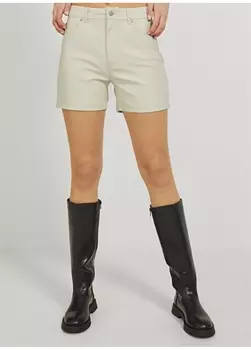 Бежевые женские шорты с нормальной талией JJXX