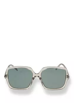 Бежевые женские солнцезащитные очки прямоугольной формы Saint Laurent