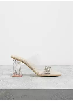 Бежевые женские тапочки F By Fabrika