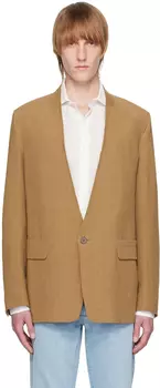 Бежевый блейзер для показа мод ZEGNA