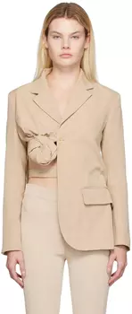 Бежевый блейзер Le Papier 'La Veste Baccala' Jacquemus