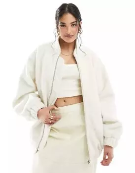 Бежевый бомбер с начесом ASOS