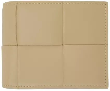 Бежевый бумажник в два сложения Bottega Veneta