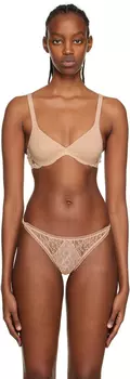 Бежевый бюстгальтер на косточках La Perla