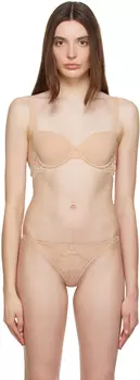 Бежевый бюстгальтер пуш-ап Souple La Perla
