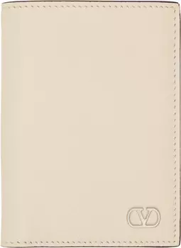 Бежевый держатель для карточек VLogo Signature Valentino Garavani