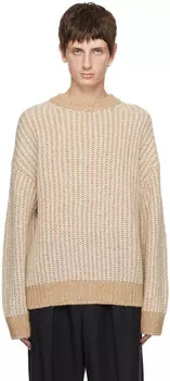 Бежевый двухцветный свитер Filippa K