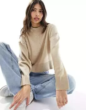 Бежевый джемпер со швом Vero Moda