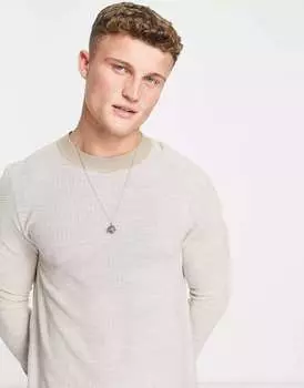 Бежевый фактурный джемпер с круглым вырезом Jack & Jones Originals