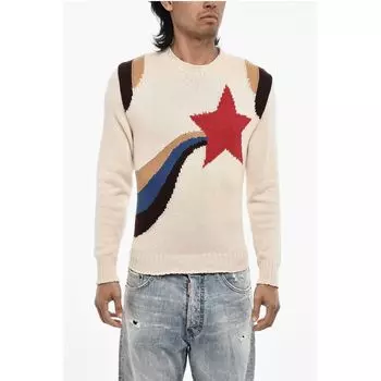 Бежевый хлопковый свитер Dsquared2, Beige