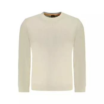 Бежевый хлопковый свитер Hugo Boss