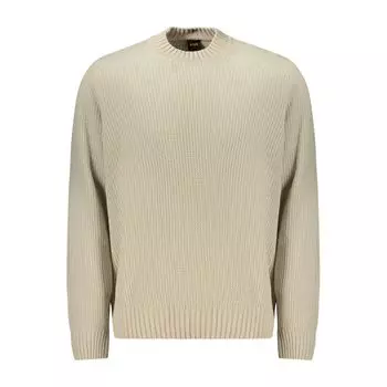 Бежевый хлопковый свитер Hugo Boss