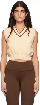 Бежевый хлопковый жилет Danielle Guizio