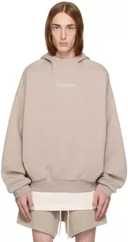 Бежевый худи на бондаже Fear of God ESSENTIALS