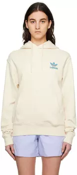 Бежевый худи с трилистником adidas Originals