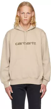 Бежевый худи с вышивкой Carhartt Work In Progress