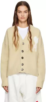 Бежевый кардиган Ami de C?ur AMI Alexandre Mattiussi