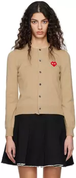 Бежевый кардиган Invader Edition Comme des Garçons Play