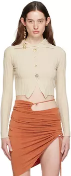 Бежевый кардиган 'Le Cardigan Bando' Jacquemus