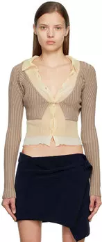 Бежевый кардиган Le Papier 'La Maille Pral' Jacquemus