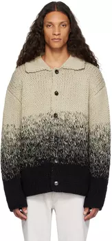 Бежевый кардиган с градиентом Rhe