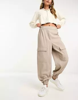 Бежевый карго River Island с эластичной кромкой