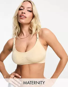 Бежевый комфортный бюстгальтер для кормления Magic Bodyfashion Mama