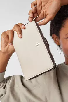 Бежевый кошелек New Dubai из сафьяновой кожи Tous, бежевый