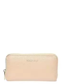 Бежевый кожаный кошелек Roberta M, бежевый