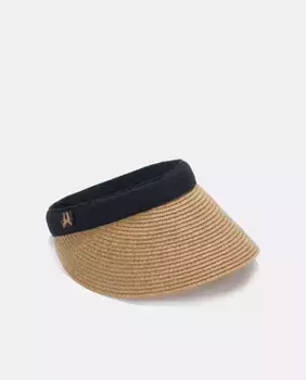 Бежевый козырек с черной лентой Aranda, бежевый